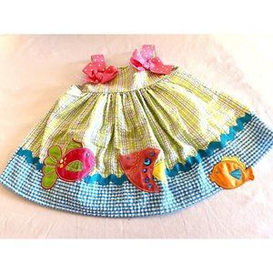 Rare Too 3 Month Baby Dress With Appliqued Fish - washed but never worn
